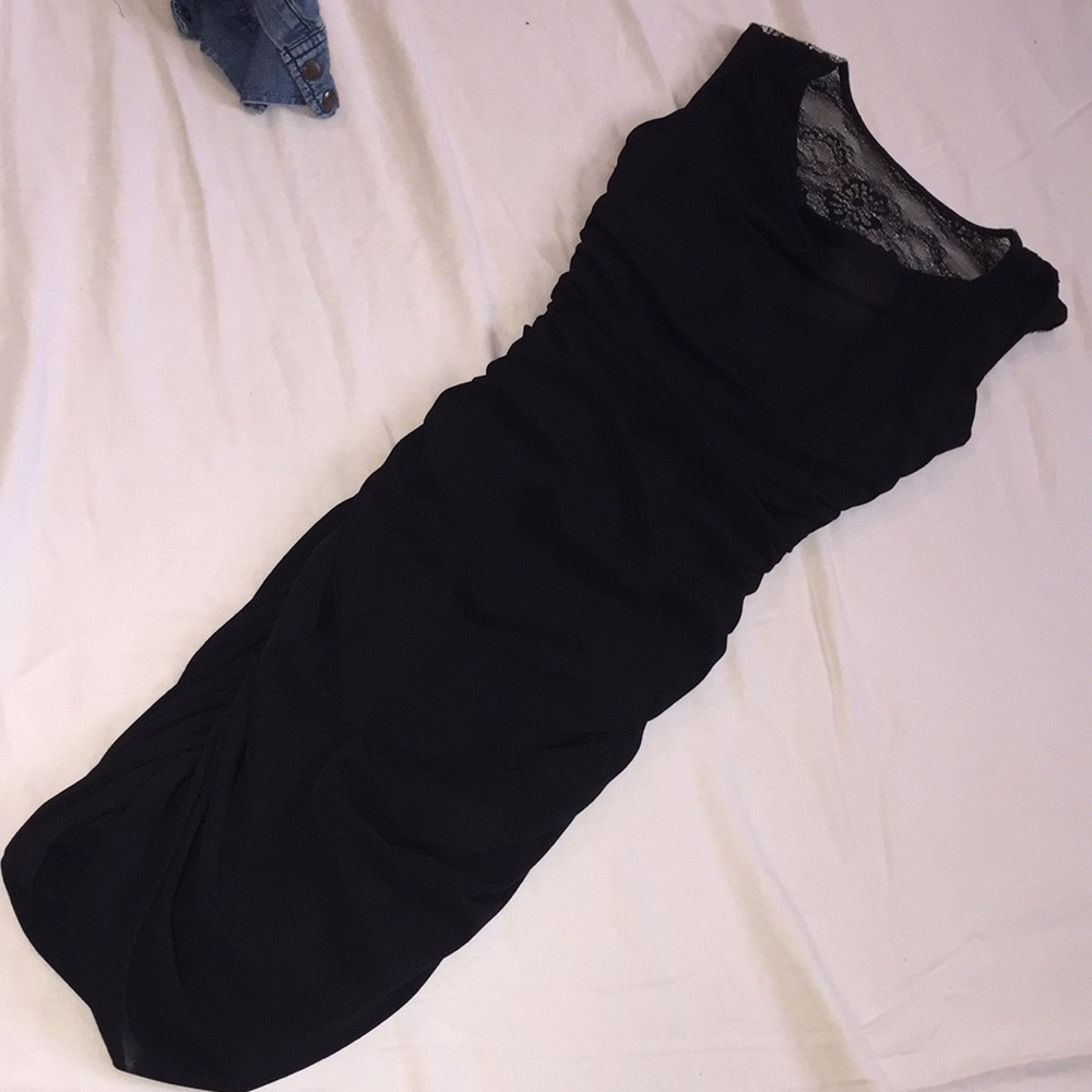 Black tight dress